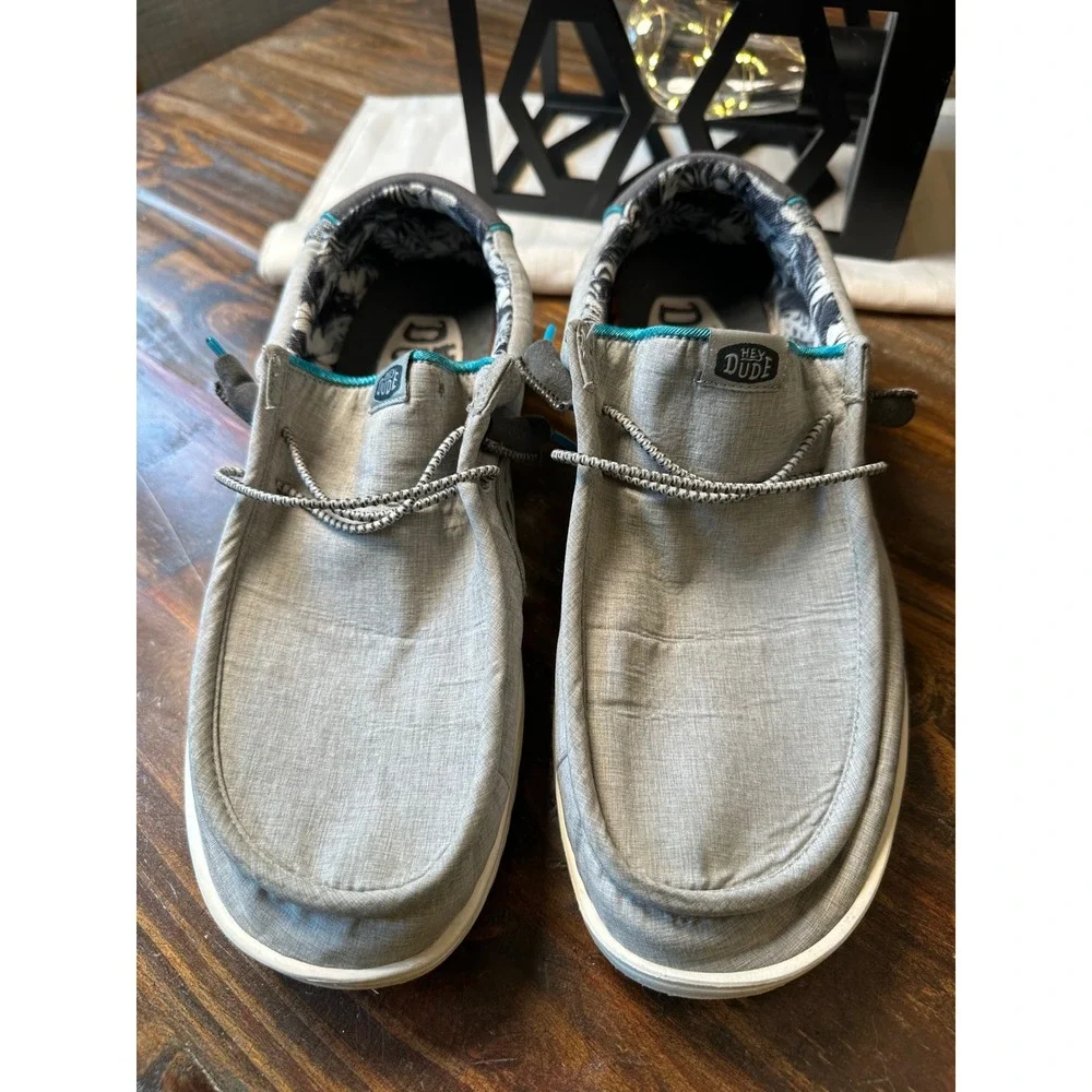 Hey Dude Wally H2O Graphite Grey Mesh Loafers Mens 12 Boardwalk Shoes 40013-014